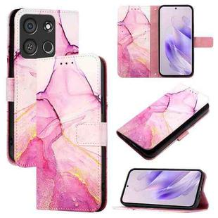 For itel A05s PT003 Marble Pattern Flip Leather Phone Case(Pink Purple Gold)