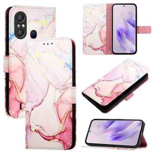 For itel A58 / A49 PT003 Marble Pattern Flip Leather Phone Case(Rose Gold)