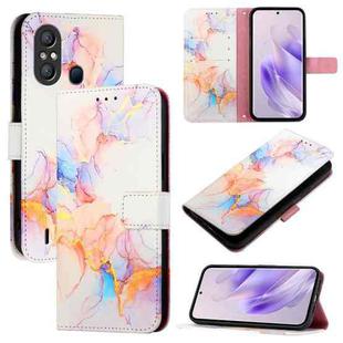 For itel A58 / A49 PT003 Marble Pattern Flip Leather Phone Case(Galaxy Marble White)