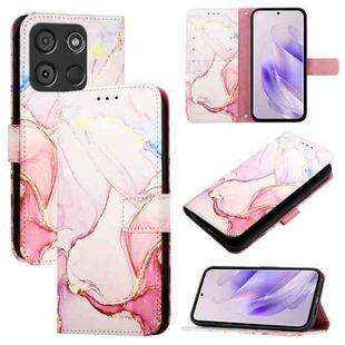 For itel A60 / A60s PT003 Marble Pattern Flip Leather Phone Case(Rose Gold)