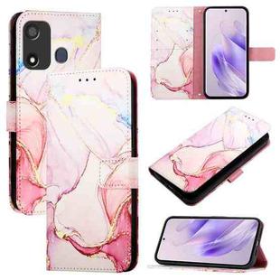 For itel P17 / A27 PT003 Marble Pattern Flip Leather Phone Case(Rose Gold)