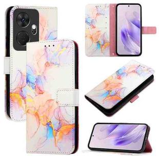 For itel P55+ PT003 Marble Pattern Flip Leather Phone Case(Galaxy Marble White)