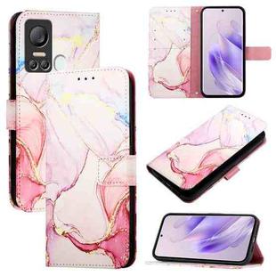 For itel S18 / Vision 5 PT003 Marble Pattern Flip Leather Phone Case(Rose Gold)