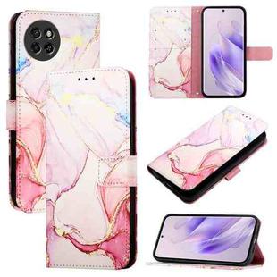 For itel S23 S665L PT003 Marble Pattern Flip Leather Phone Case(Rose Gold)