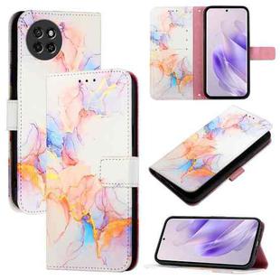 For itel S23 S665L PT003 Marble Pattern Flip Leather Phone Case(Galaxy Marble White)
