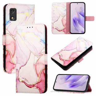 For itel A23 Pro / A17 / Tecno Pop 5c PT003 Marble Pattern Flip Leather Phone Case(Rose Gold)