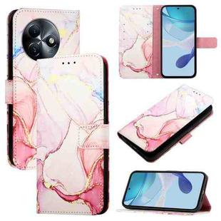 For itel S24 PT003 Marble Pattern Flip Leather Phone Case(Rose Gold)