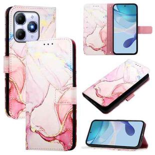 For itel A90 4G PT003 Marble Pattern Flip Leather Phone Case(Rose Gold)