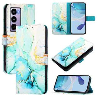 For itel City 100 PT003 Marble Pattern Flip Leather Phone Case(Green)