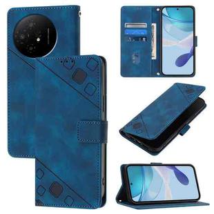 For TCL 50 XL 5G Skin Feel Embossed Leather Phone Case(Blue)