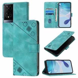 For TCL 50 XE Skin Feel Embossed Leather Phone Case(Green)