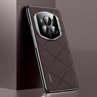 For Honor Magic6 RSR Porsche Design Plain Leather PC Phone Case(Brown)