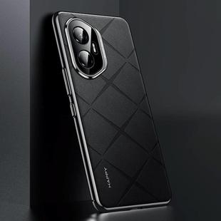 For Honor 300 Plain Leather PC Phone Case(Black)