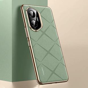 For Honor 300 Plain Leather PC Phone Case(Green)