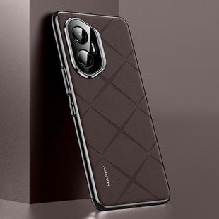 For Honor 300 Plain Leather PC Phone Case(Brown)