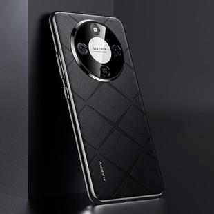 For Honor X70 5G Plain Leather PC Phone Case(Black)