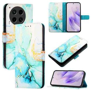 For Tecno Camon 30 5G / 4G PT003 Marble Pattern Flip Leather Phone Case(Green)