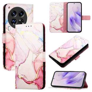 For Tecno Camon 30 Premier 5G PT003 Marble Pattern Flip Leather Phone Case(Rose Gold)