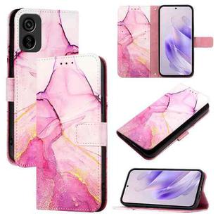 For Tecno Pop 6C / Itel A18 PT003 Marble Pattern Flip Leather Phone Case(Pink Purple Gold)