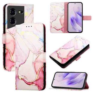 For Tecno Pova 5 4G PT003 Marble Pattern Flip Leather Phone Case(Rose Gold)