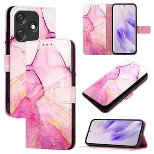 For Tecno Spark 10C PT003 Marble Pattern Flip Leather Phone Case(Pink Purple Gold)