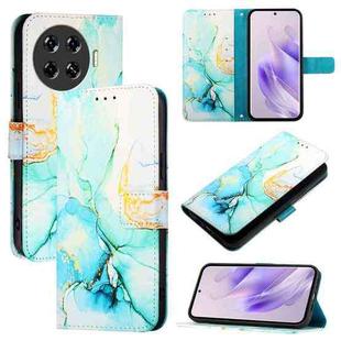 For Tecno Spark 20 Pro+ PT003 Marble Pattern Flip Leather Phone Case(Green)