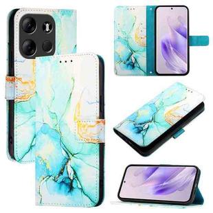 For Tecno Pop 7 / Pop 7 Pro PT003 Marble Pattern Flip Leather Phone Case(Green)