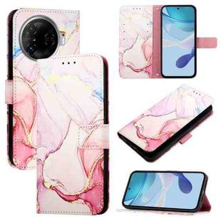 For Tecno Camon 30 Pro 5G PT003 Marble Pattern Flip Leather Phone Case(Rose Gold)