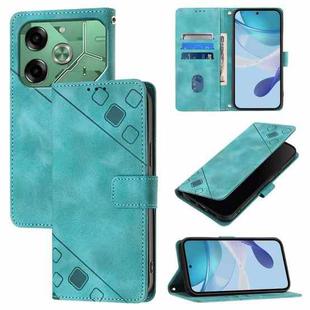 For Tecno Pova 6 Skin Feel Embossed Leather Phone Case(Green)