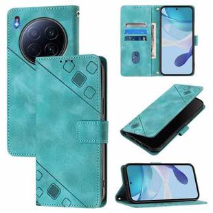 For Tecno Camon 40 Premier Skin Feel Embossed Leather Phone Case(Green)