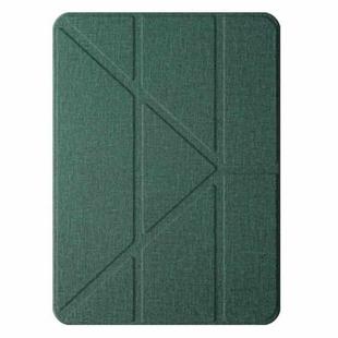 For iPad Pro 11 2024 Mutural Multi-fold Smart Leather Tablet Case(Green)