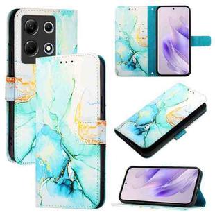 For Infinix Note 30 4G X6833B PT003 Marble Pattern Flip Leather Phone Case(Green)