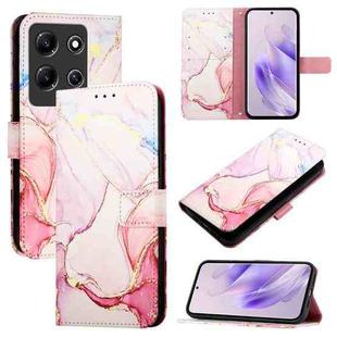 For Infinix Note 30i PT003 Marble Pattern Flip Leather Phone Case(Rose Gold)