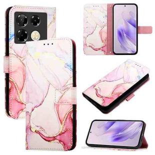 For Infinix Note 40 Pro 4G PT003 Marble Pattern Flip Leather Phone Case(Rose Gold)