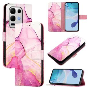 For Infinix Note 50s PT003 Marble Pattern Flip Leather Phone Case(Pink Purple Gold)