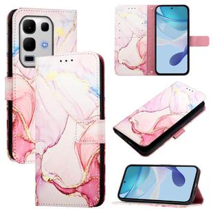 For Infinix Note 50s PT003 Marble Pattern Flip Leather Phone Case(Rose Gold)