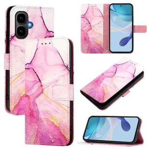 For Infinix Smart 10 / Tecno Pop 10 PT003 Marble Pattern Flip Leather Phone Case(Pink Purple Gold)