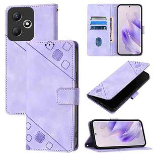 For Infinix Hot 30 Play / Hot 30 Play NFC Skin Feel Embossed Leather Phone Case(Light Purple)