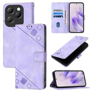 For Infinix Hot 40 / Hot 40 Pro Skin Feel Embossed Leather Phone Case(Light Purple)