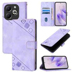 For Infinix Smart 8 Plus / Smart 8 Pro Skin Feel Embossed Leather Phone Case(Light Purple)