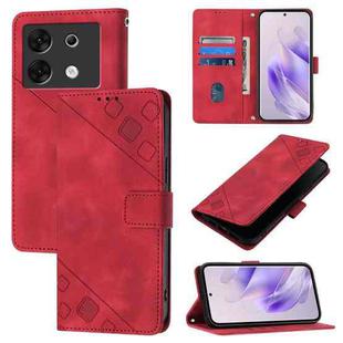 For Infinix Zero 30 5G Skin Feel Embossed Leather Phone Case(Red)