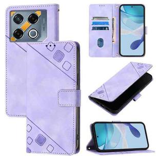 For Infinix GT 20 Pro X6871 Skin Feel Embossed Leather Phone Case(Light Purple)