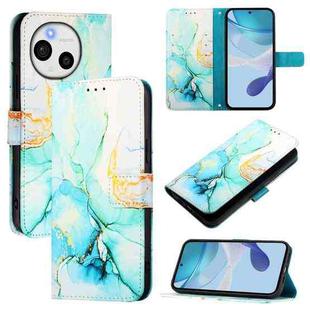 For Sharp Aquos Sense9 Plus PT003 Marble Pattern Flip Leather Phone Case(Green)