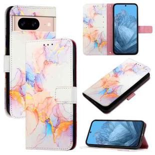 For Google Pixel 8a PT003 Marble Pattern Flip Leather Phone Case(Galaxy Marble White)
