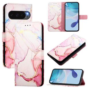 For Google Pixel 10 / 10 Pro PT003 Marble Pattern Flip Leather Phone Case(Rose Gold)