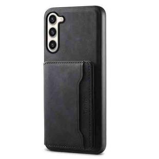 For Samsung Galaxy S23+ 5G Denior D13 Retro Texture Leather MagSafe Card Bag Phone Case(Black)