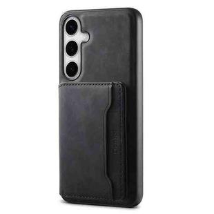 For Samsung Galaxy S24+ 5G Denior D13 Retro Texture Leather MagSafe Card Bag Phone Case(Black)