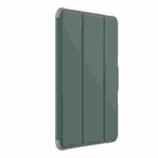 For iPad Pro 13 2024 Mutural PC Hybrid TPU Leather Smart Tablet Case(Dark Green)