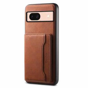 For Google Pixel 8a Denior D13 Retro Texture Leather MagSafe Card Bag Phone Case(Brown)