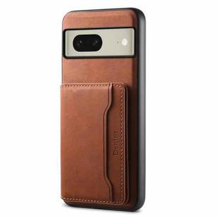 For Google Pixel 8 Denior D13 Retro Texture Leather MagSafe Card Bag Phone Case(Brown)
